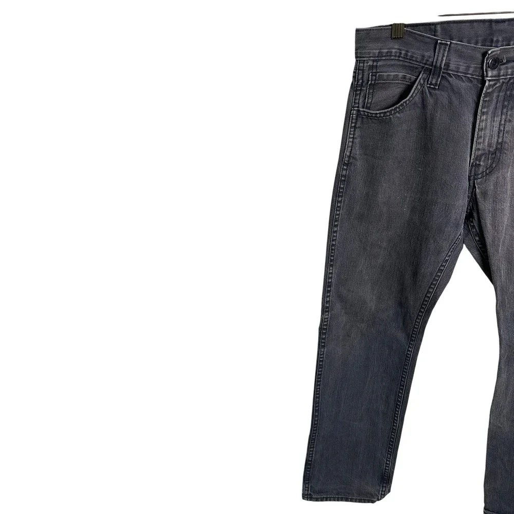 Levi's 513 Slim Straight‎ Jeans Mens 29x30 Grey Denim
